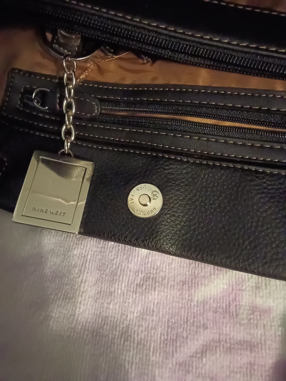 Nine West Black Shoulder Tote - Picture 5 of 6